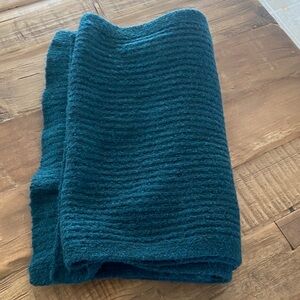 Madewell Deep Teal Ribbed Wrap Scarf